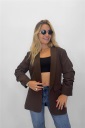 blazer con manica arricciata london